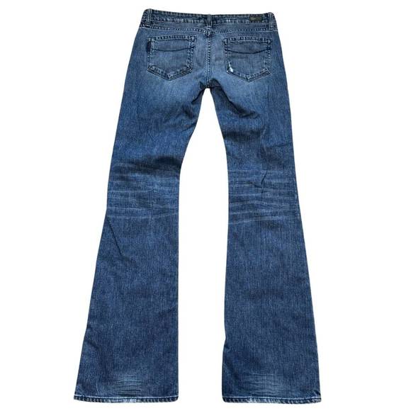 PAIGE DENIM Laurel Canyon Y2K Low Rise Flare Denim Jeans Cotton Spandex Sz 27 - Picture 3 of 7